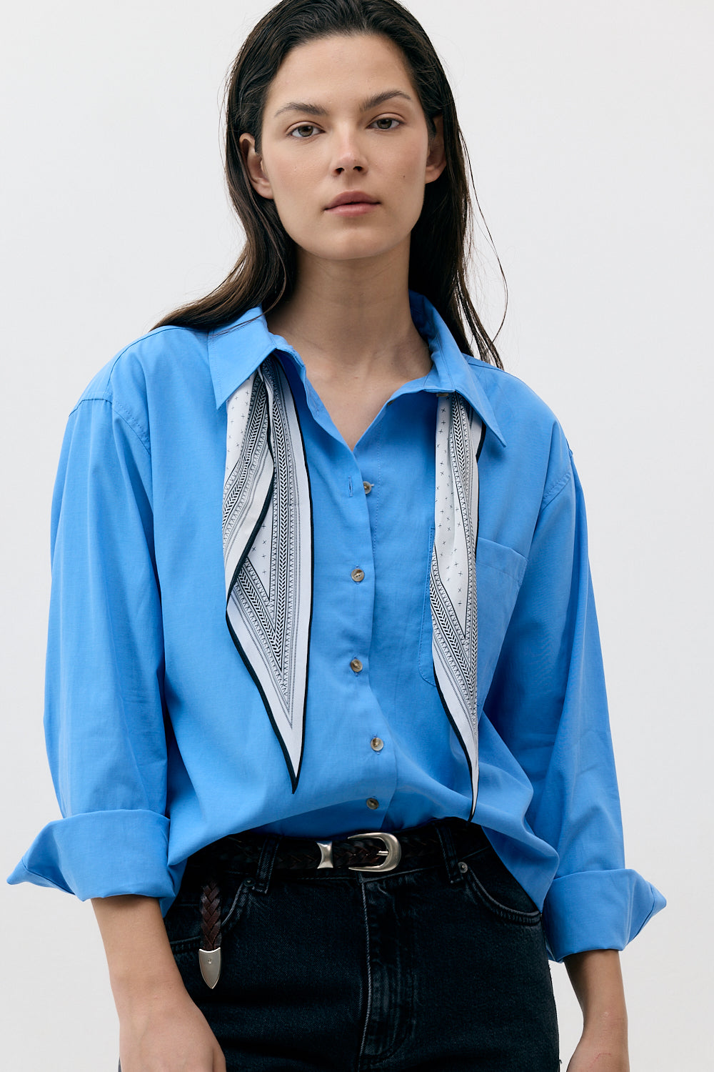 THE CROP BUTTON UP SHIRT