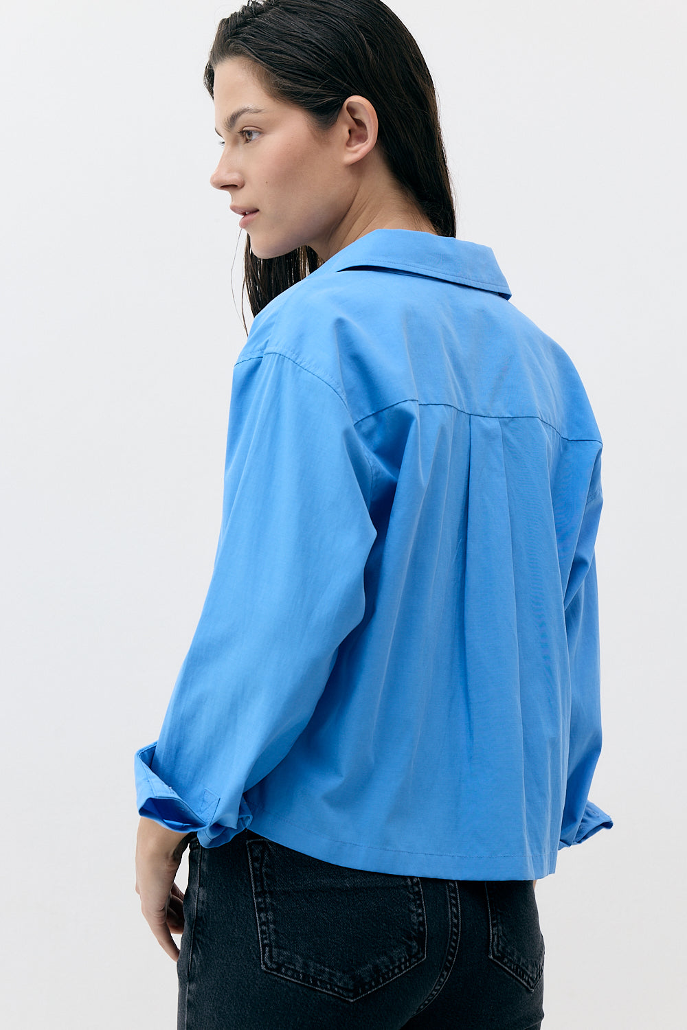 THE CROP BUTTON UP SHIRT