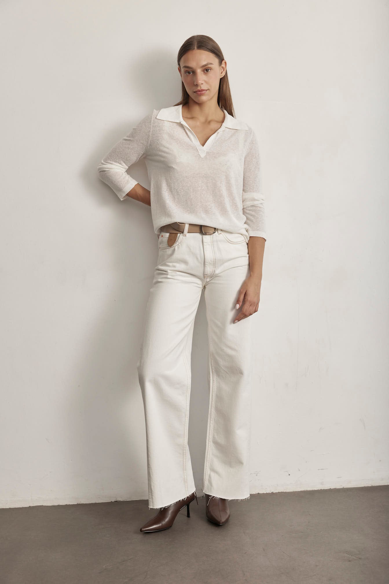 LINEN KNIT TOP