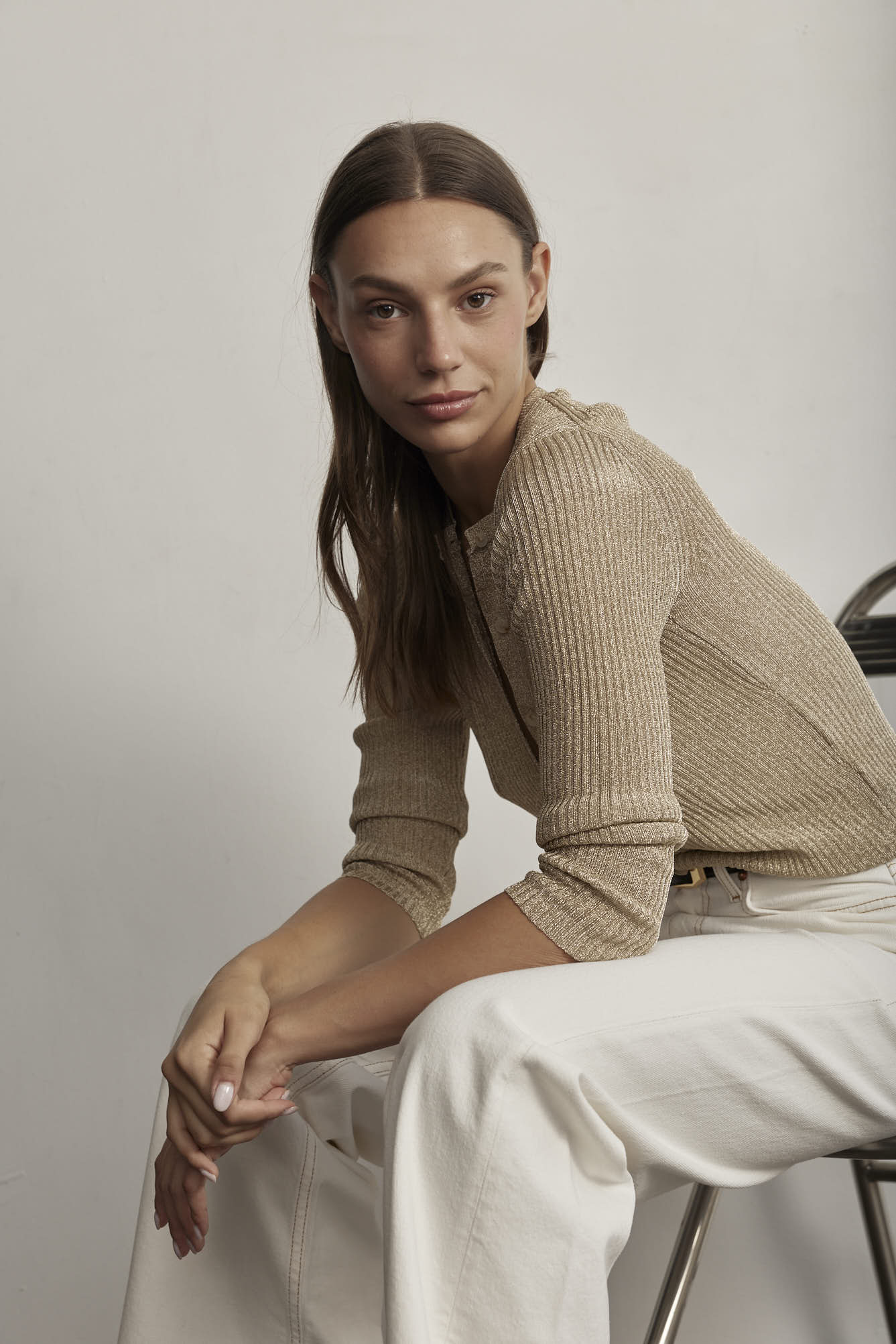 GOLD METAL KNIT