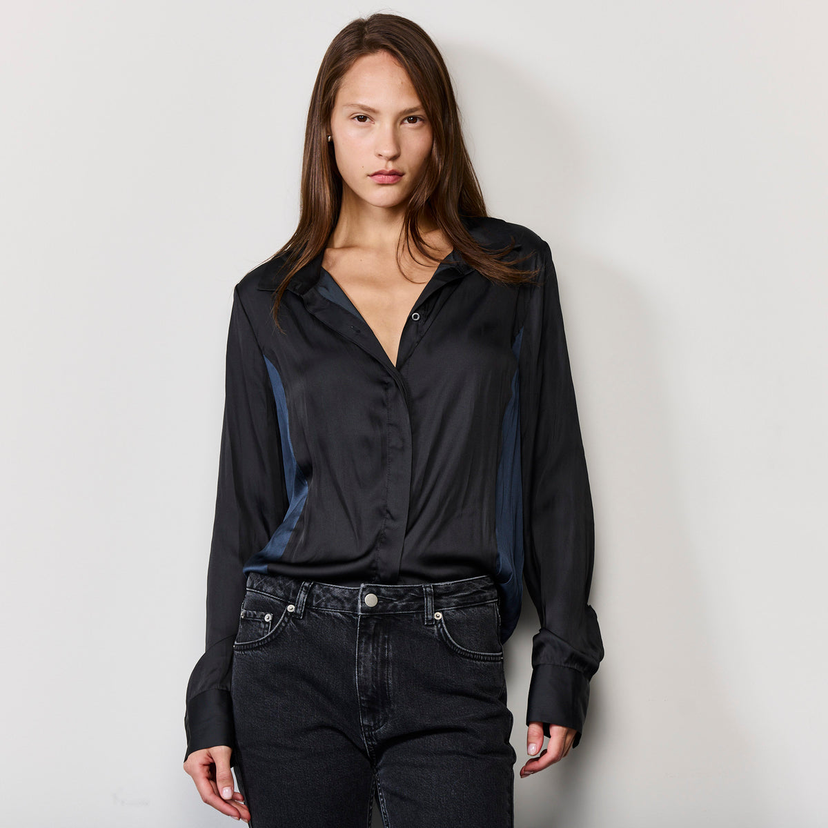 CONTRAST PANEL SHIRT