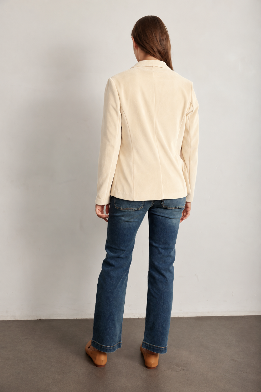 STRETCHY VELVET BLAZER