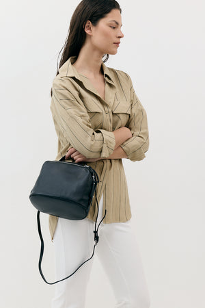 THE LINEN LONG BUTTON UP SHIRT