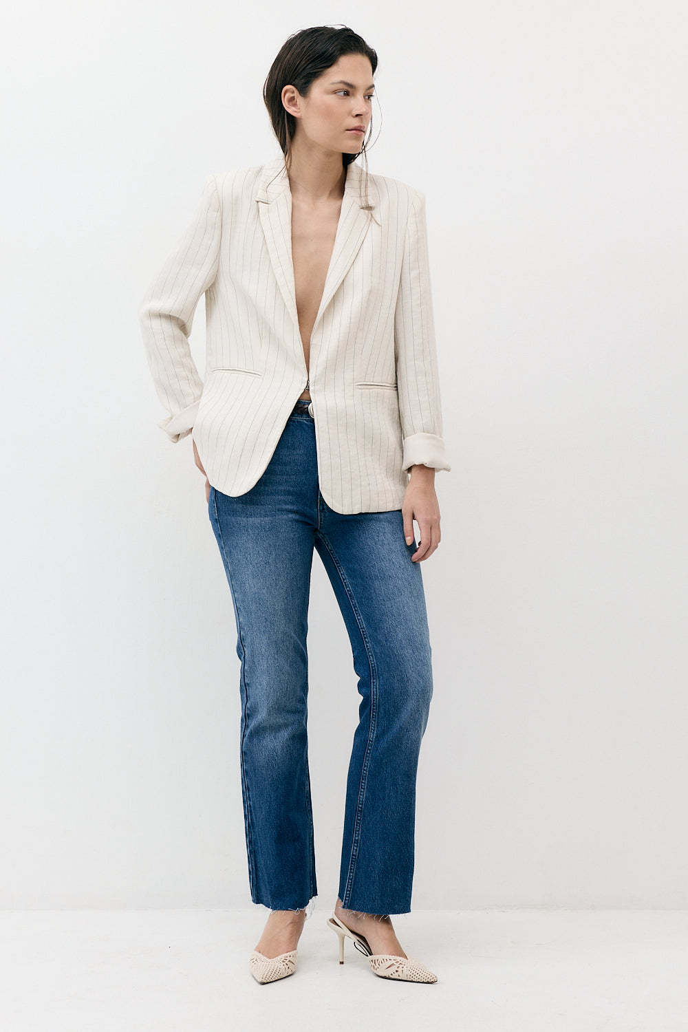THE CROP HIGH WAIST DENIM