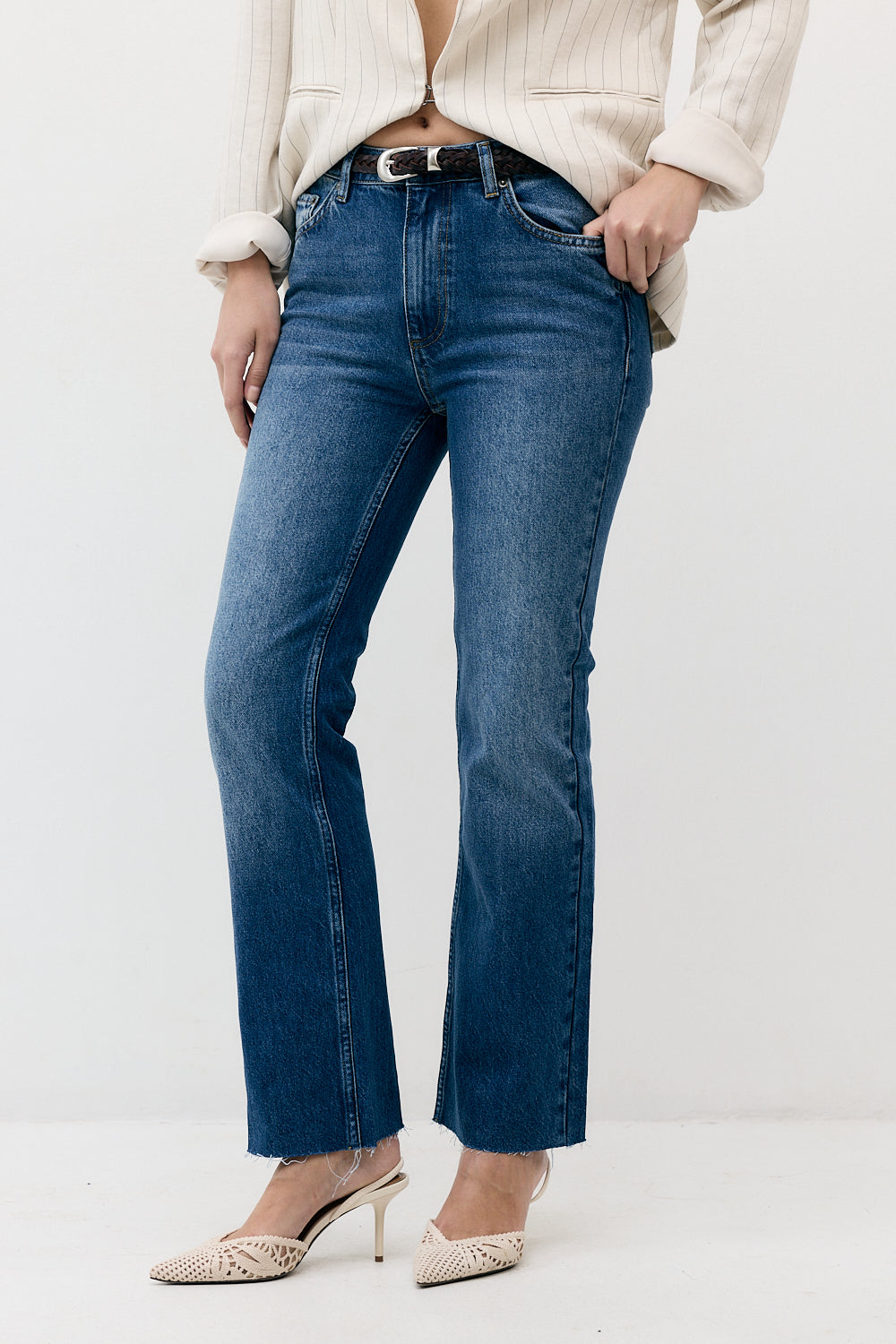 THE CROP HIGH WAIST DENIM