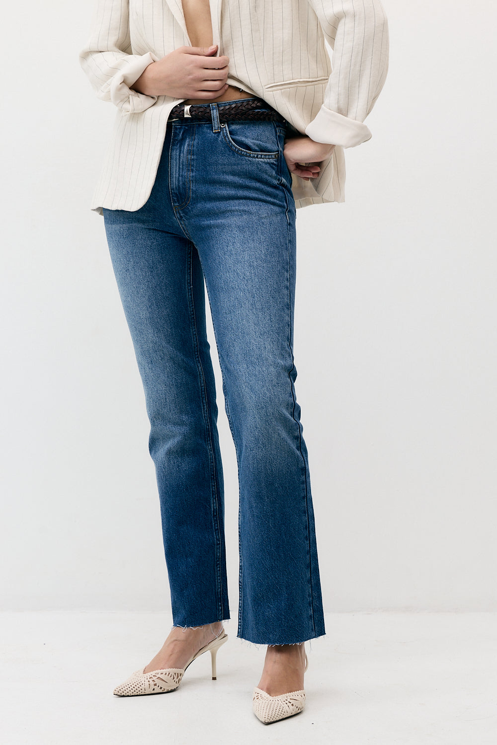 THE CROP HIGH WAIST DENIM
