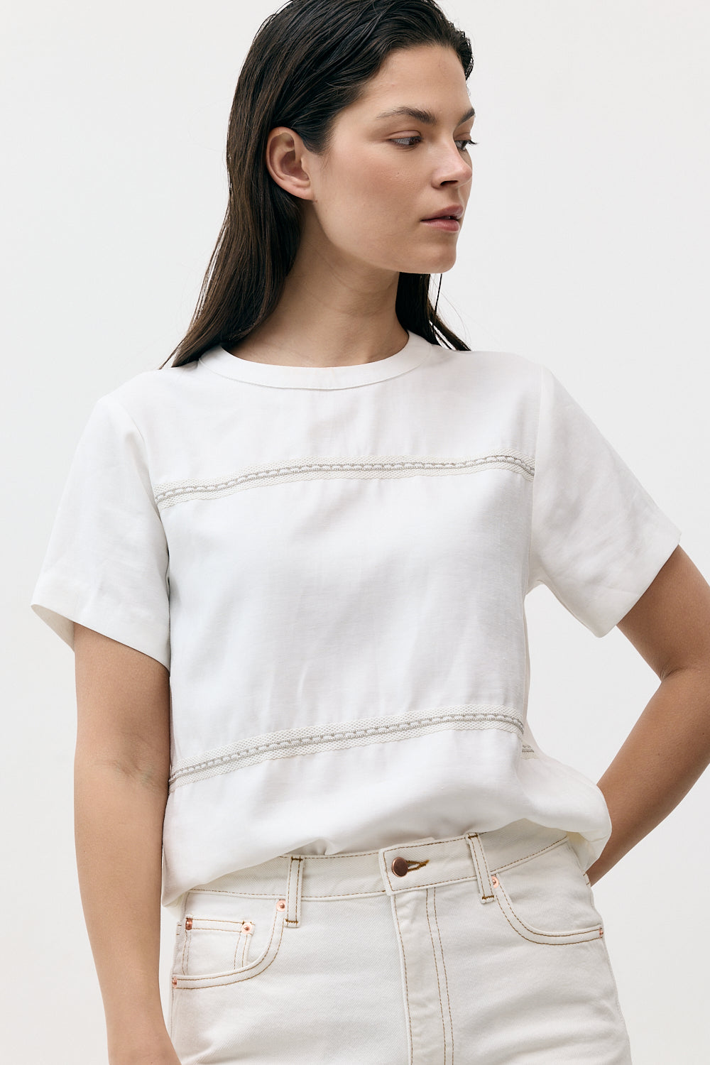 THE EMBROIDERY TRIM TOP