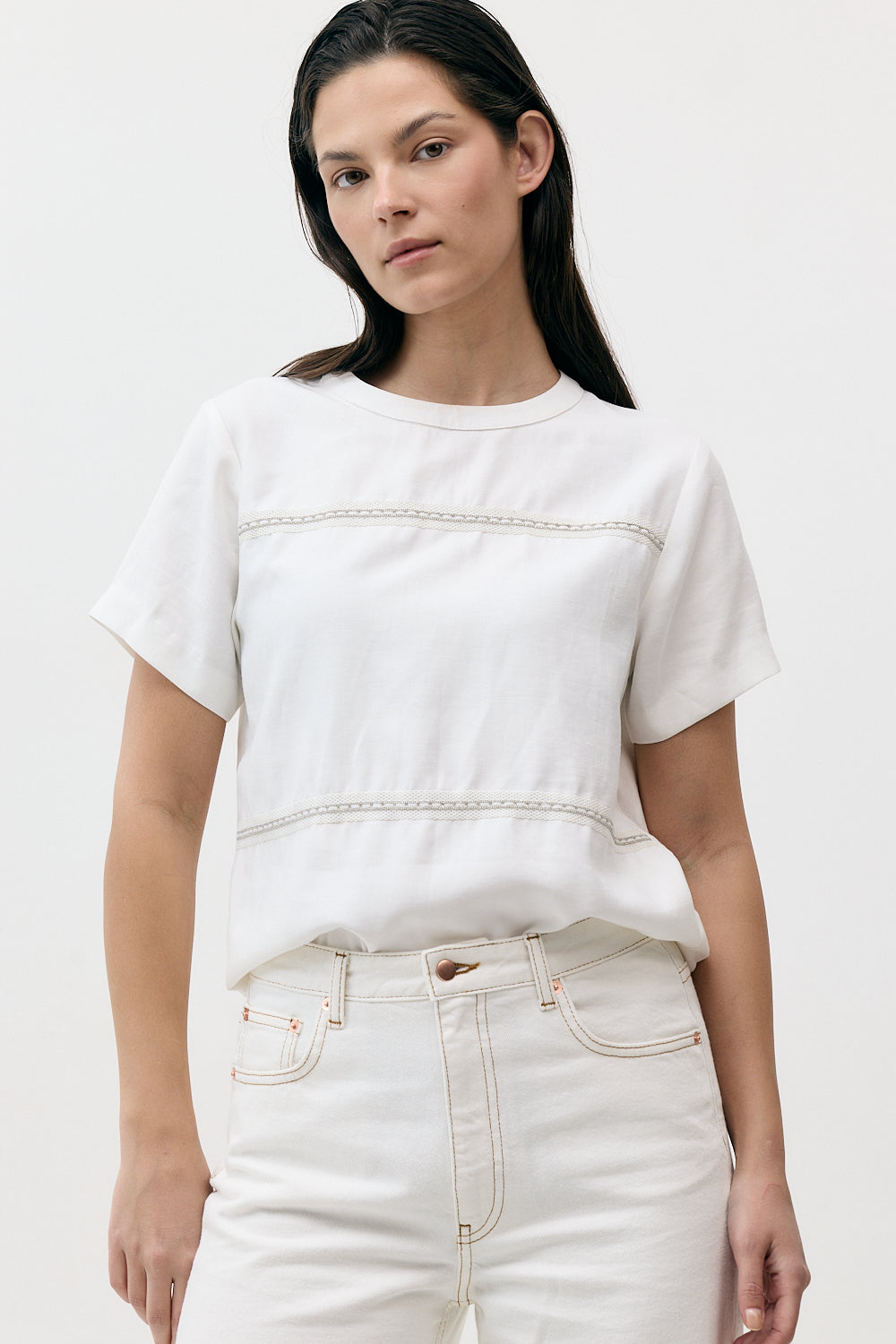 THE EMBROIDERY TRIM TOP