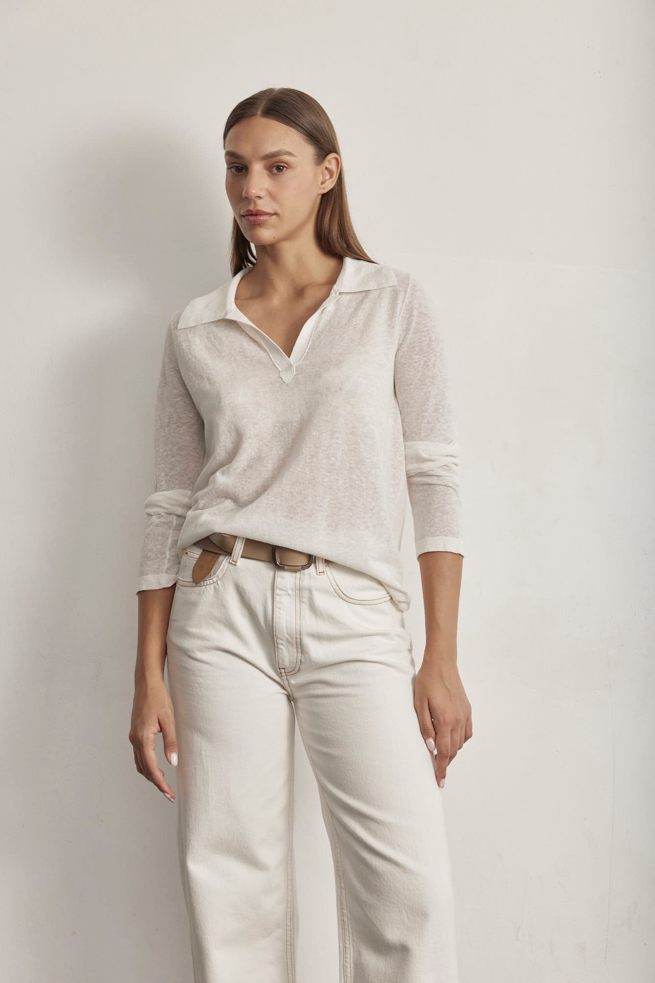 LINEN KNIT TOP