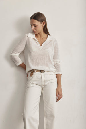 LINEN KNIT TOP