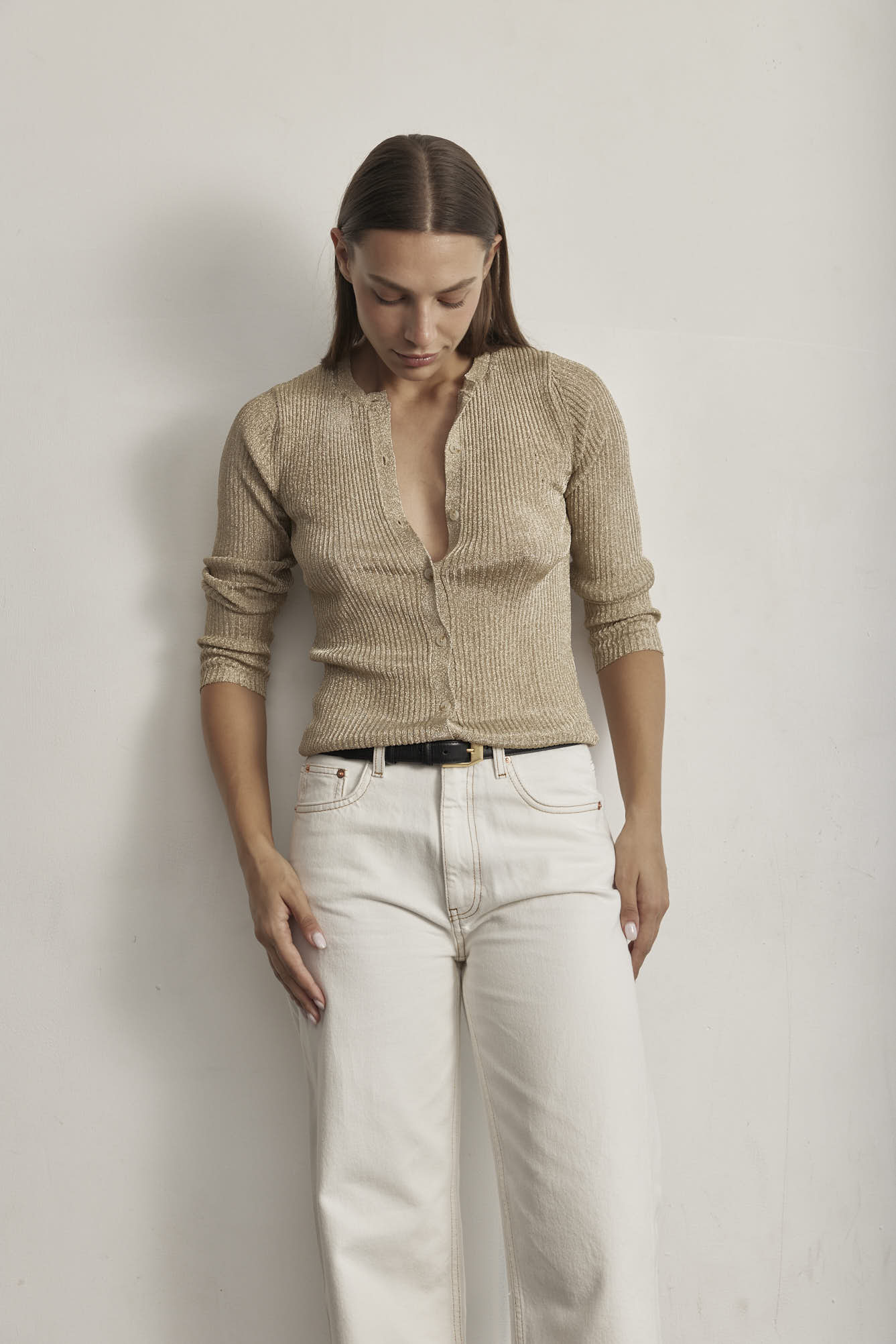 GOLD METAL KNIT