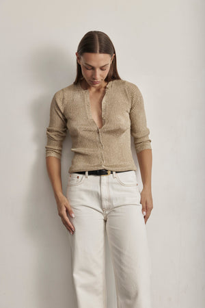 GOLD METAL KNIT
