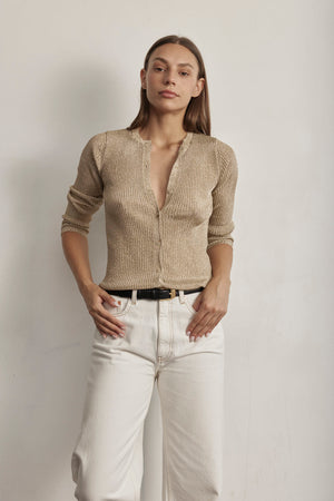 GOLD METAL KNIT