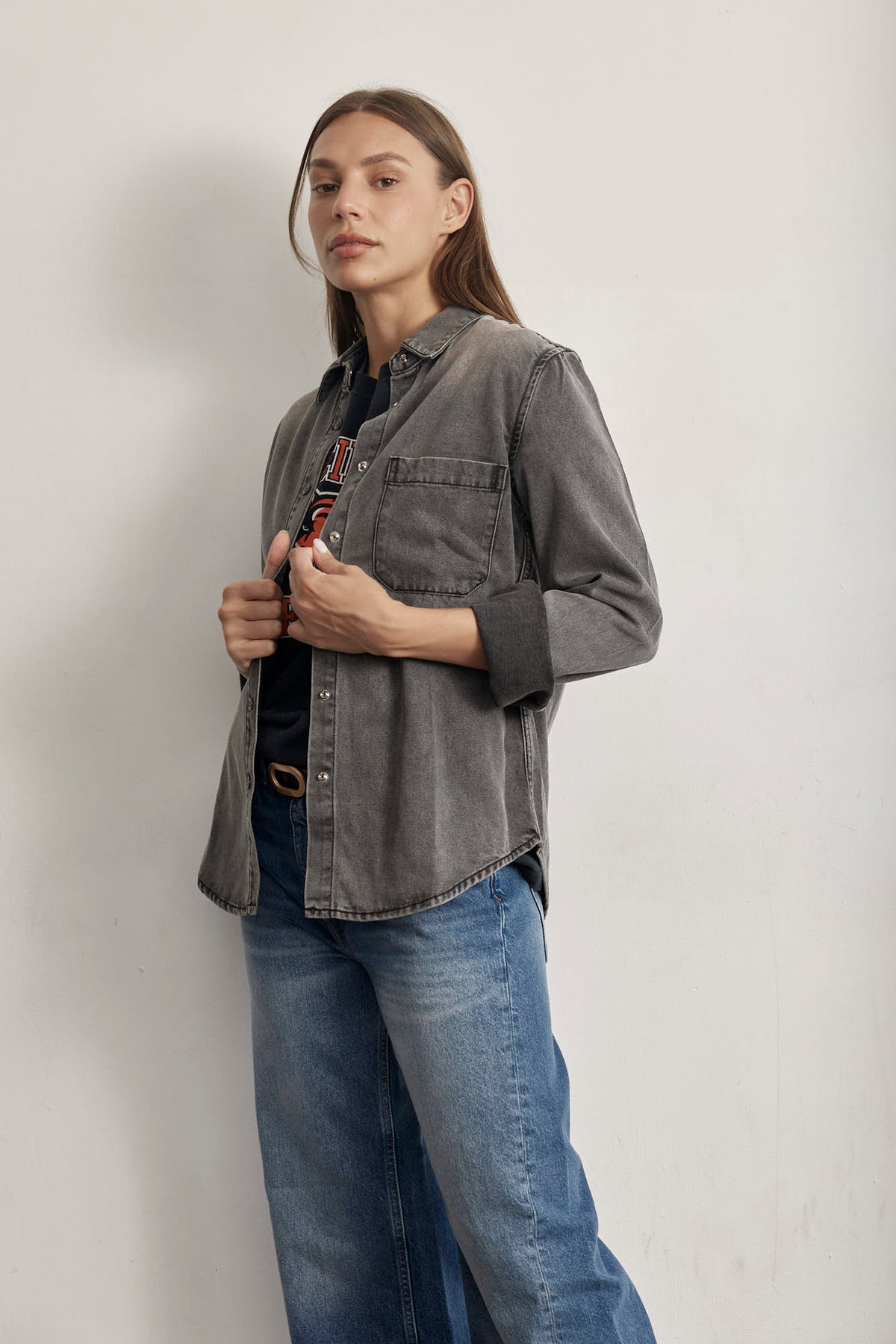 THE DENIM SNAPS SHIRT