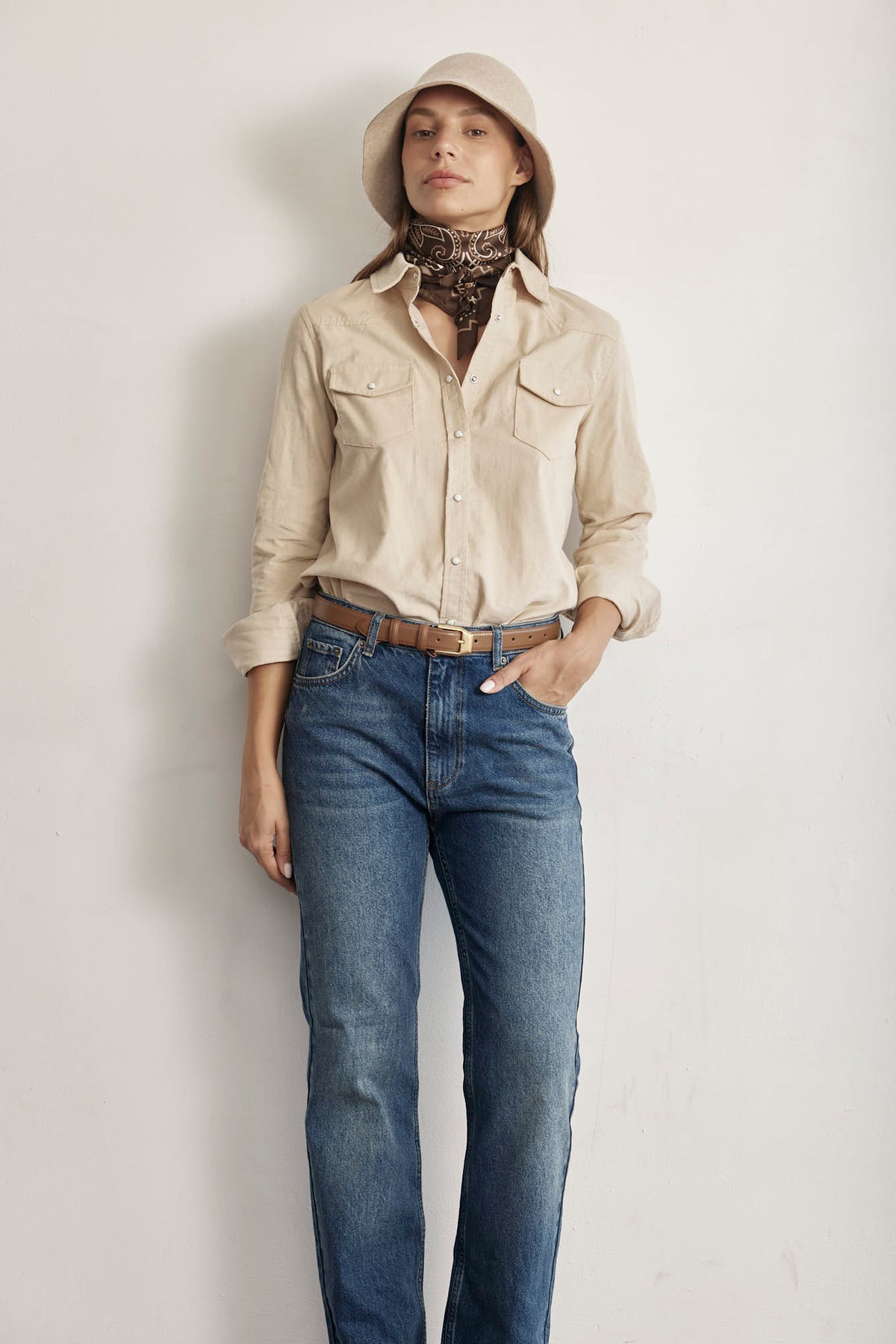 THE CROP HIGH WAIST DENIM