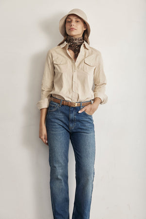 THE CROP HIGH WAIST DENIM