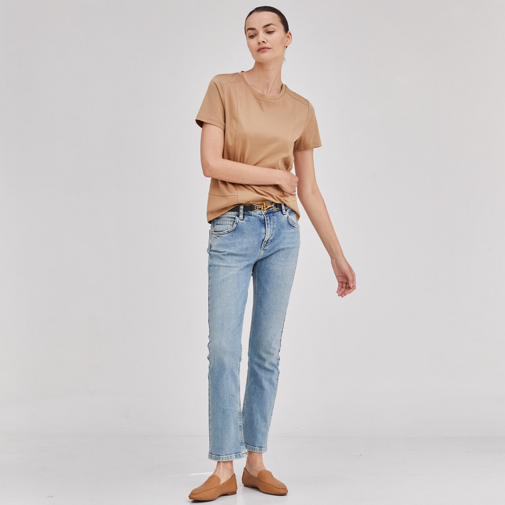 GEOMETRIC CRUE NECK T-S