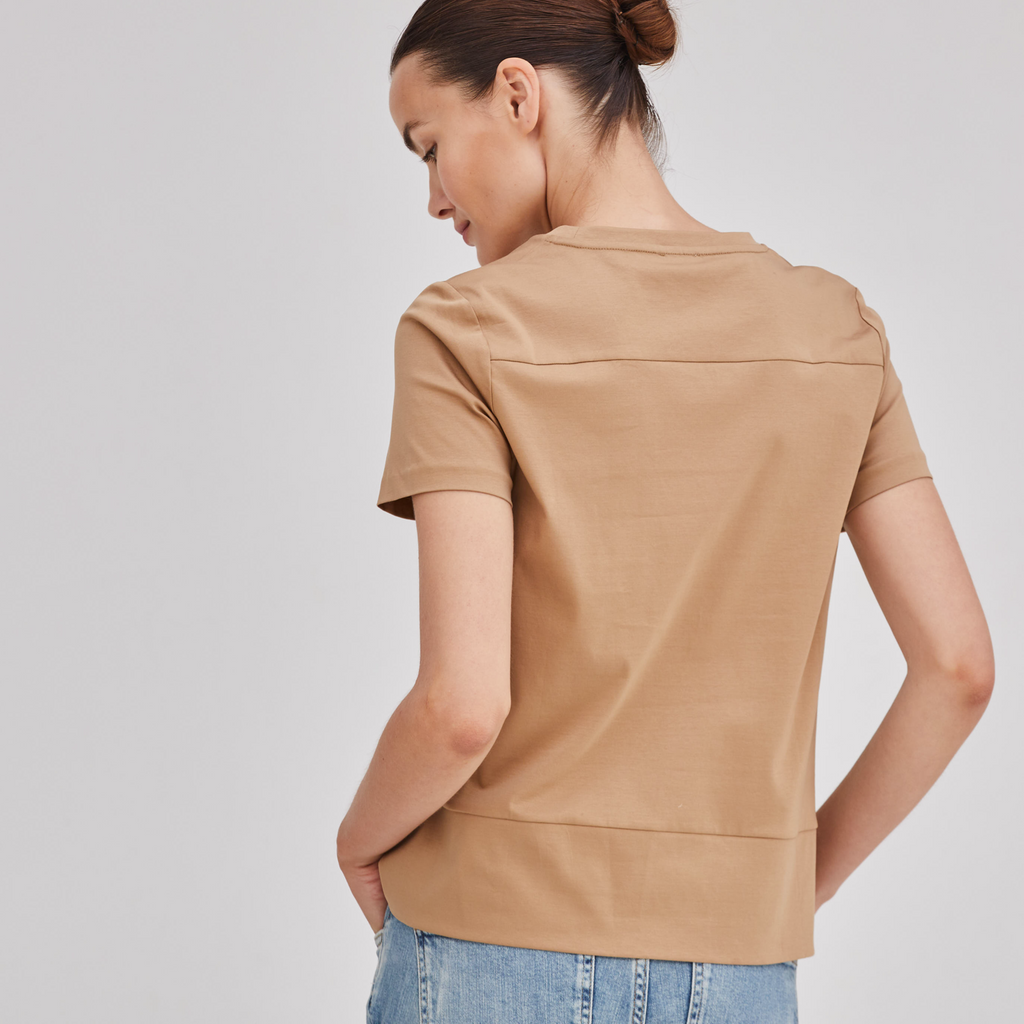 GEOMETRIC CRUE NECK T-S