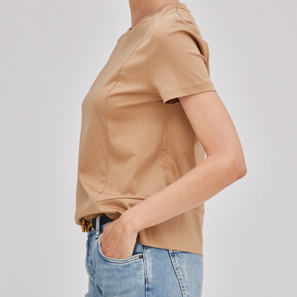 GEOMETRIC CRUE NECK T-S
