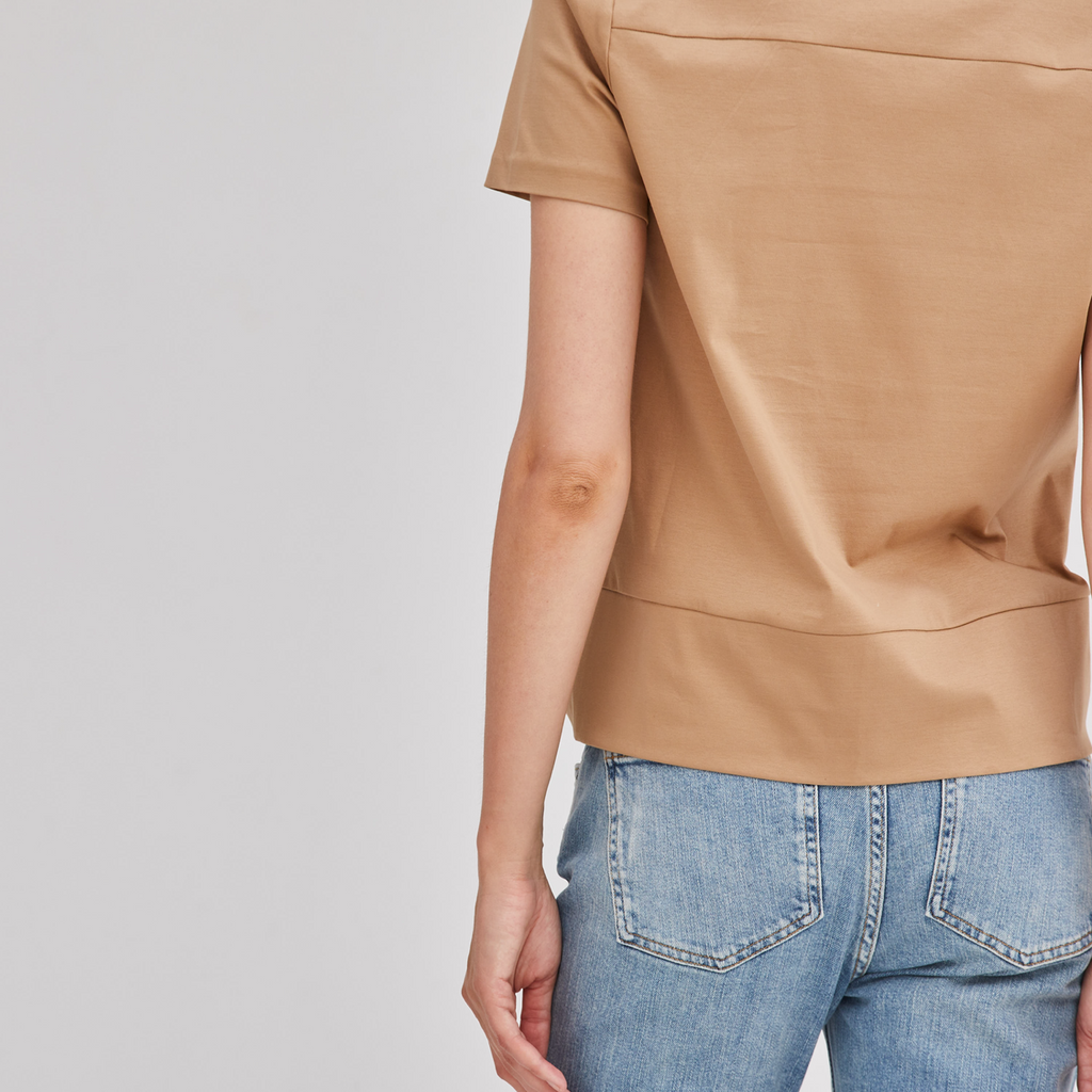 GEOMETRIC CRUE NECK T-S