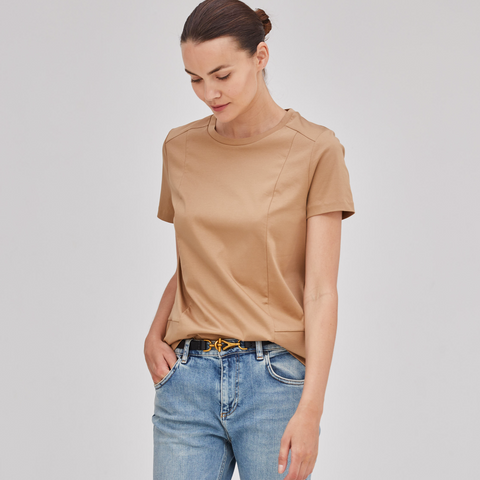 GEOMETRIC CRUE NECK T-S