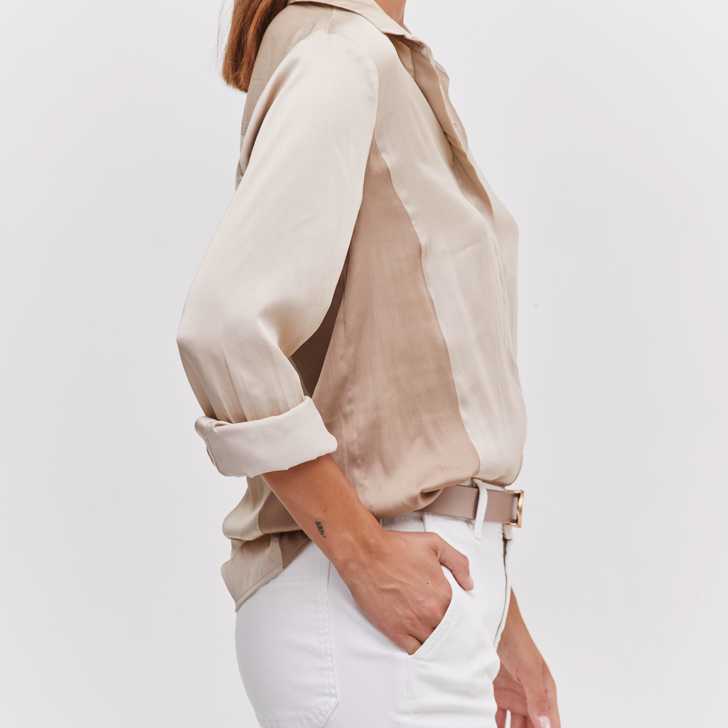 CONTRAST PANEL SHIRT