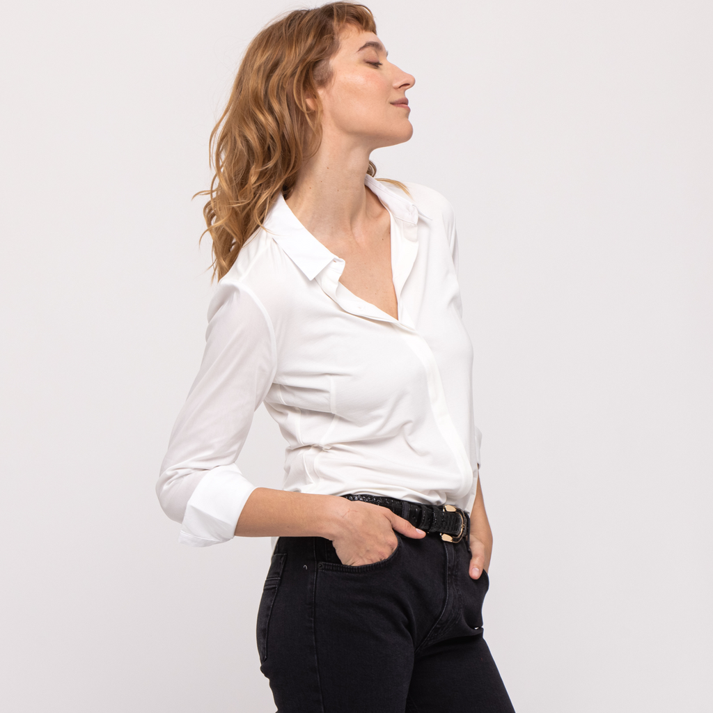 THE STRETCHY BUTTON UP SHIRT