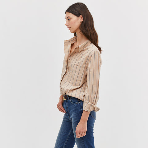 PINSTRIPES CAMEL SHIRT