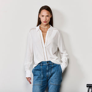 TRIM EMBROIDERY SHIRT