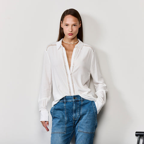 TRIM EMBROIDERY SHIRT