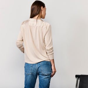 DOUBLE BREASTED JERESY SHIRT