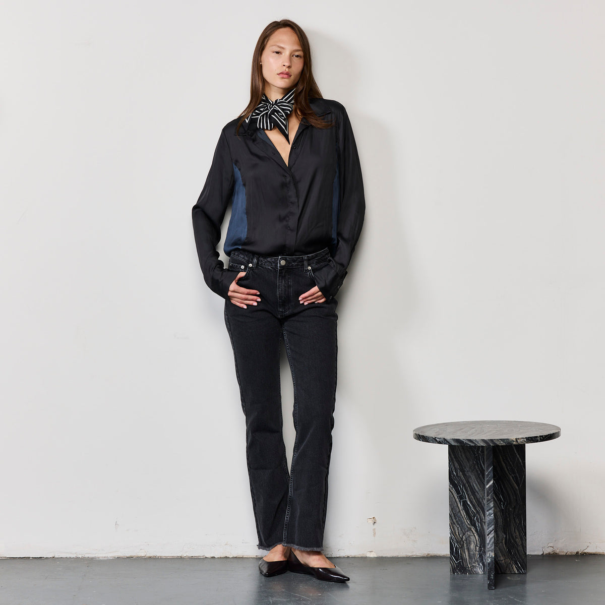 CONTRAST PANEL SHIRT