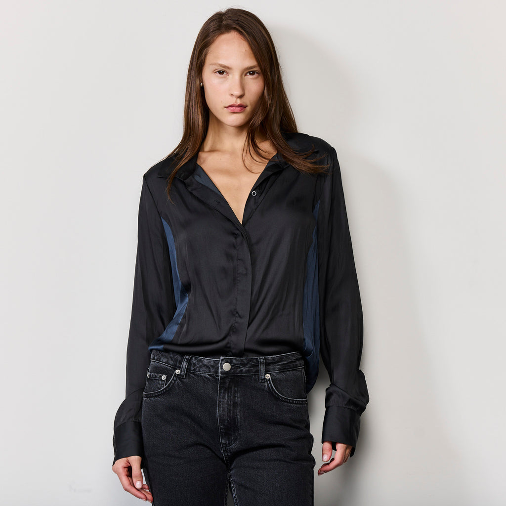 CONTRAST PANEL SHIRT