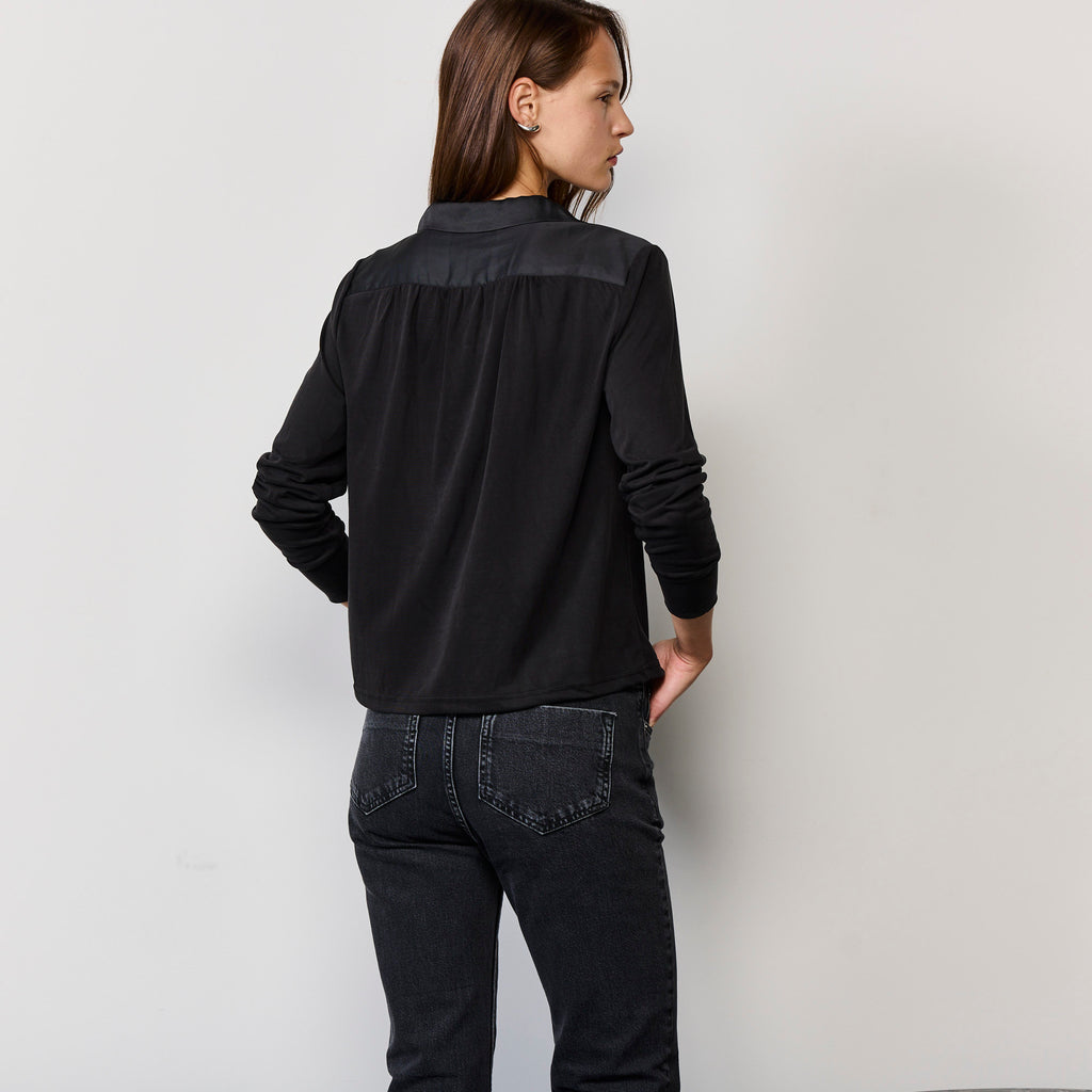 DOUBLE BREASTED JERESY SHIRT