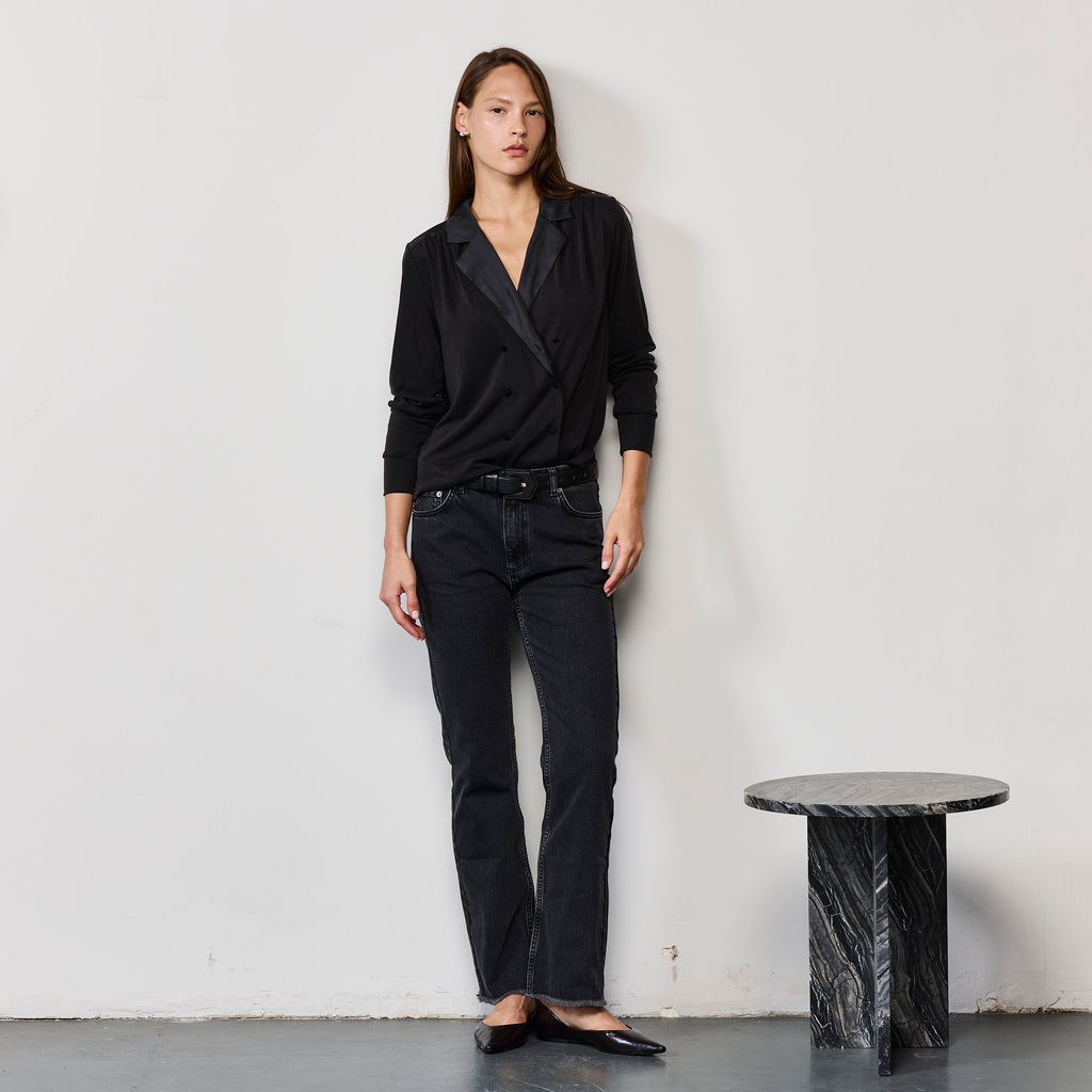 DOUBLE BREASTED JERESY SHIRT