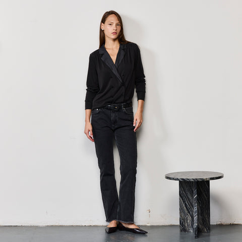 DOUBLE BREASTED JERESY SHIRT