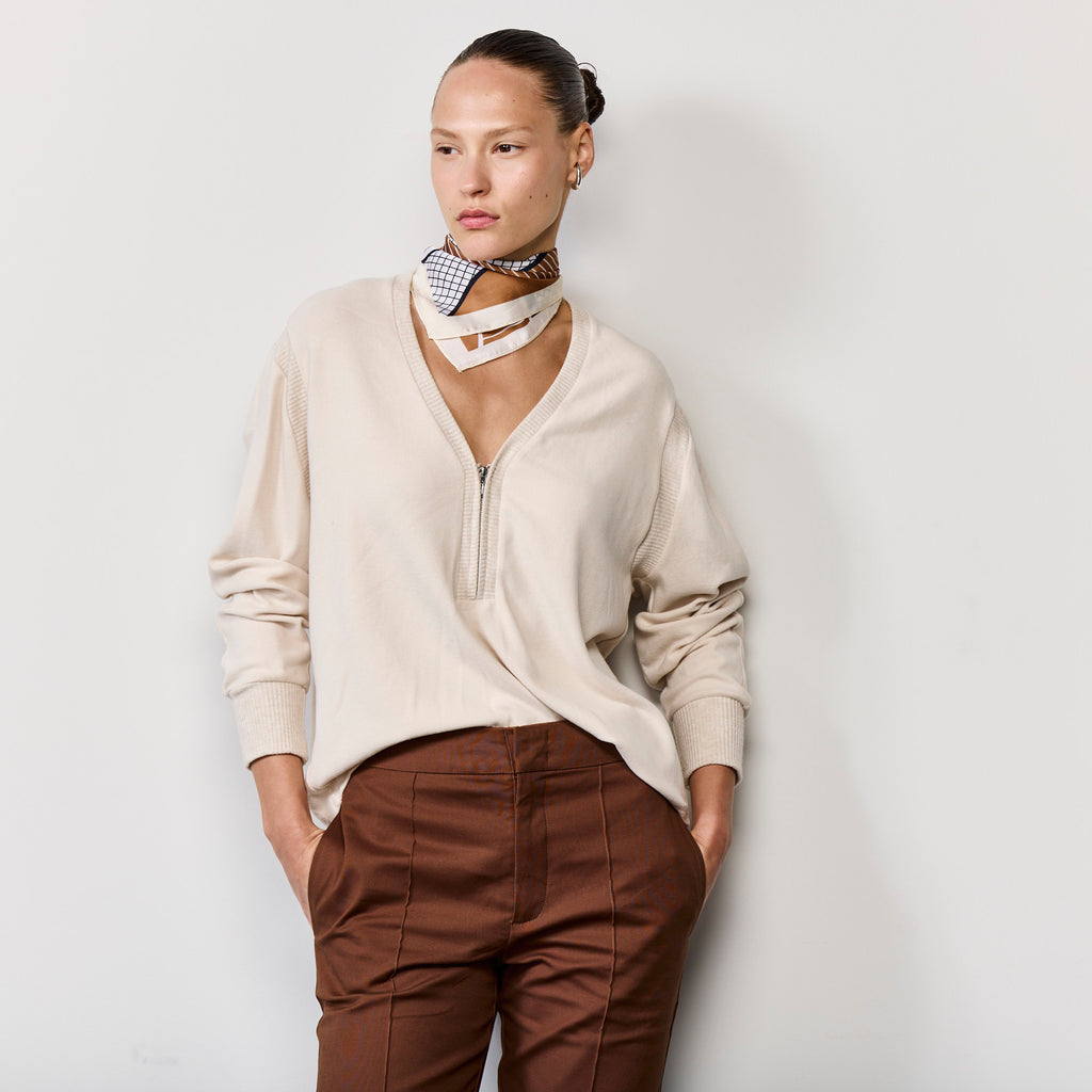 CASHMERE ZIPPER KNIT