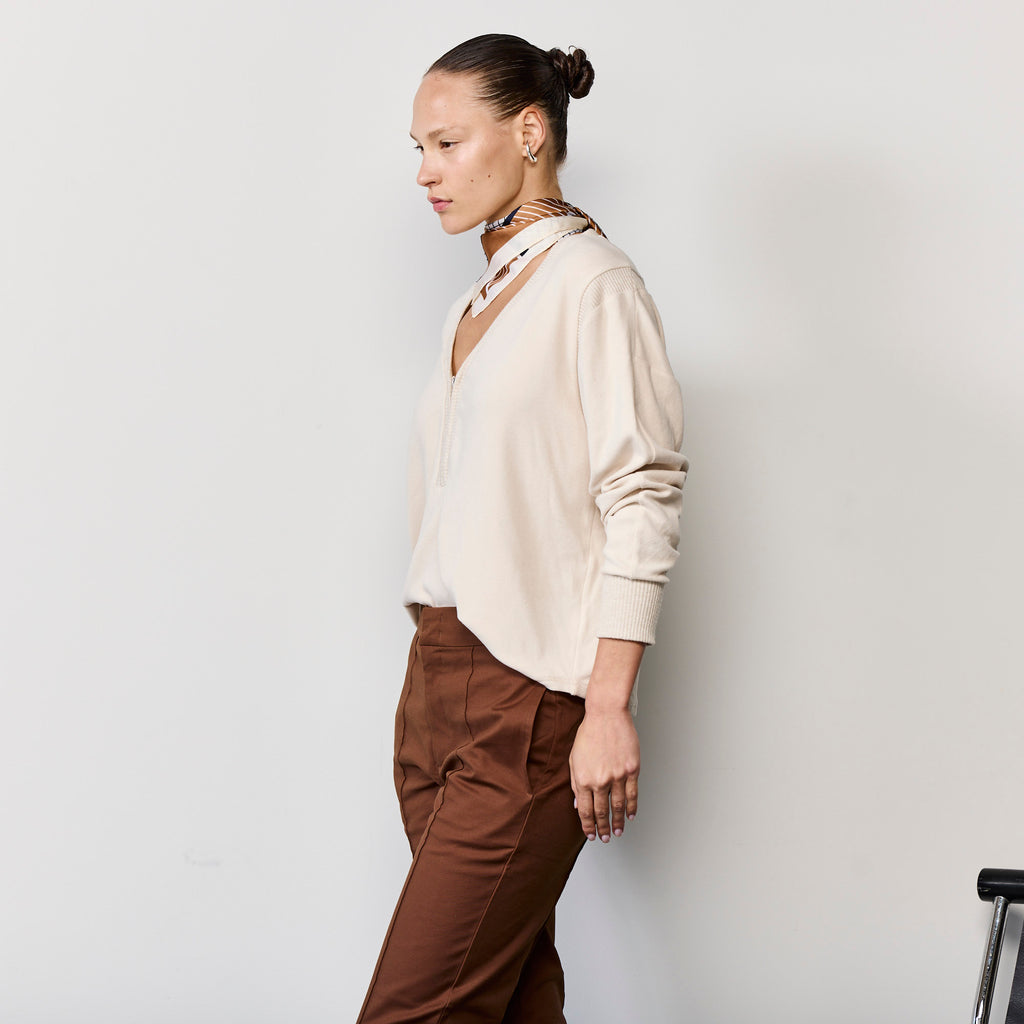 CASHMERE ZIPPER KNIT